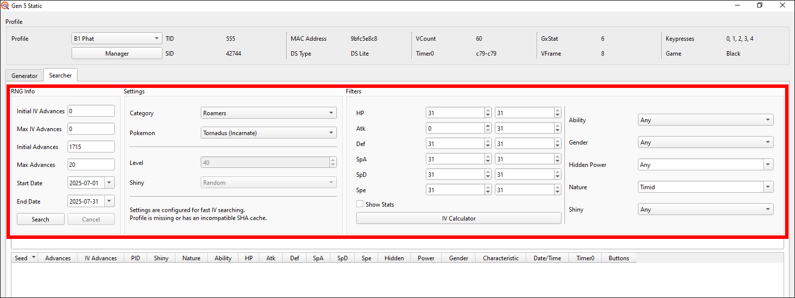 Static window setup